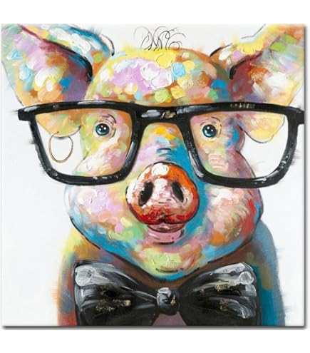 Amazon｜Muzagroo Art Paint by Hand Monkey 油絵 音楽を聴く ゴリラ